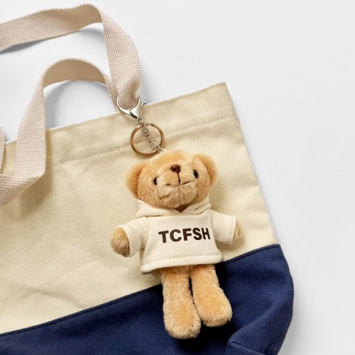 TCFSH帽T小熊掛飾鑰匙圈_奶油米