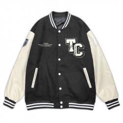 【最後10件，售完絕版】TCFSH美式經典款棒球外套_經典黑白