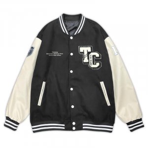 【限量20件】TCFSH美式經典款棒球外套_經典黑白