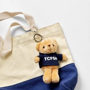 【5/15陸續出貨】TCFSH帽T小熊掛飾鑰匙圈_深藍