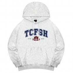 【最後15件，售完絕版】TCFSH立體毛巾繡校史館落肩帽T_麻花白