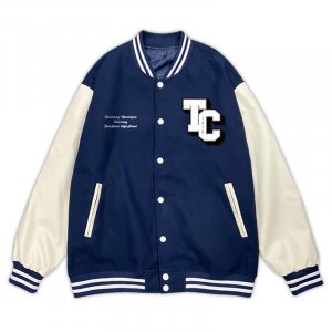 【預購至12/10,1/19陸續出貨】TCFSH美式經典棒球外套_深藍