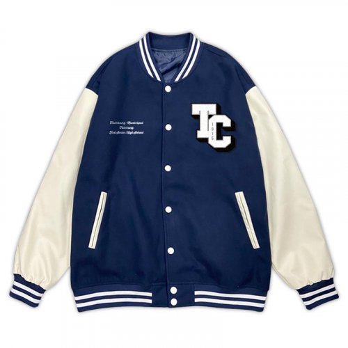 【預購至12/10,1/19陸續出貨】TCFSH美式經典棒球外套_深藍 【預購至12/10,1/19陸續出貨】TCFSH美式經典棒球外套_深藍