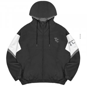 【預購至12/10,1/19陸續出貨】TCFSH拼接款運動夾克_黑白