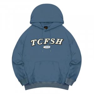 【預購至12/10,1/19陸續出貨】TCFSH立體毛巾繡落肩帽T_霧藍